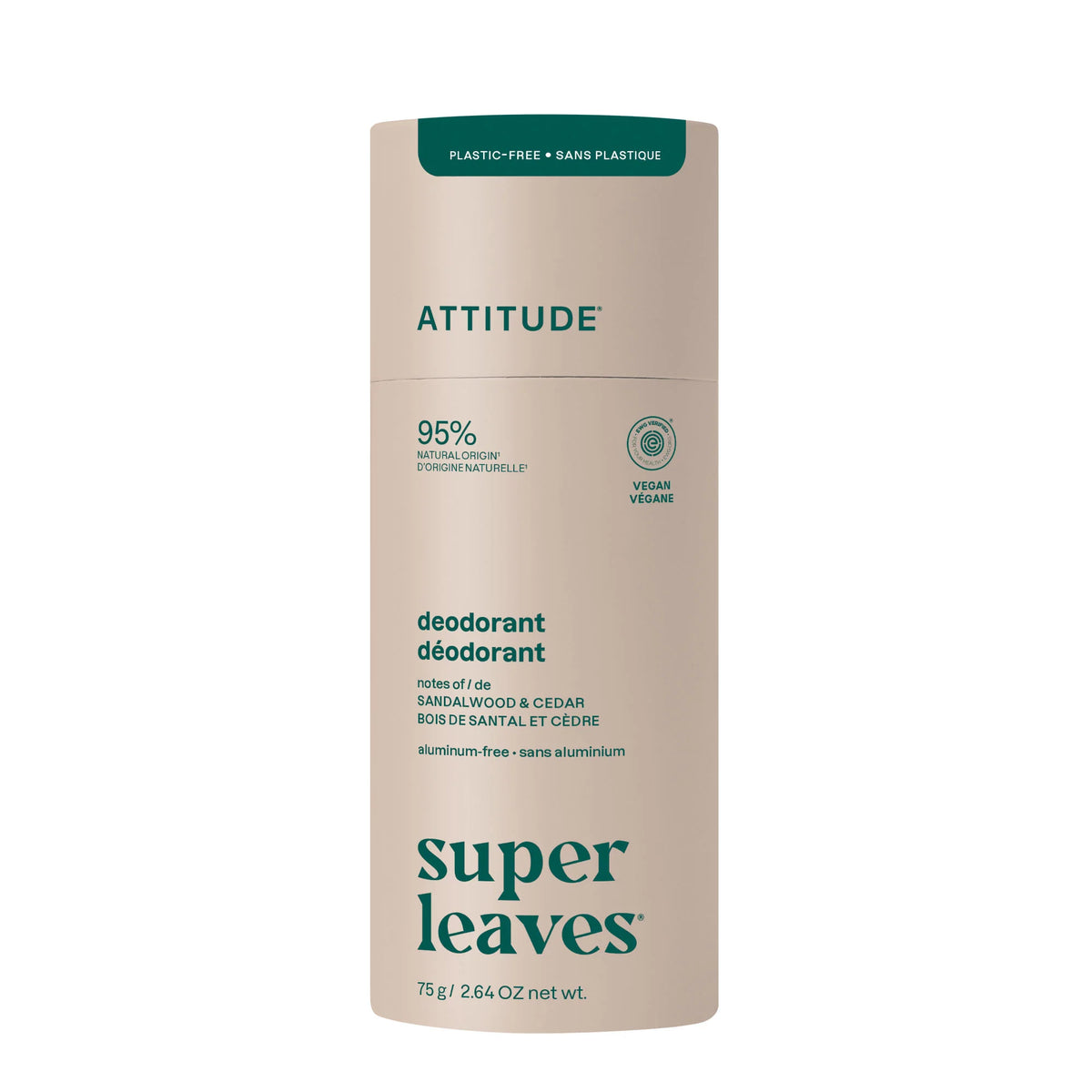 Deodorant - Plastic-free Stick -2.64 Oz.