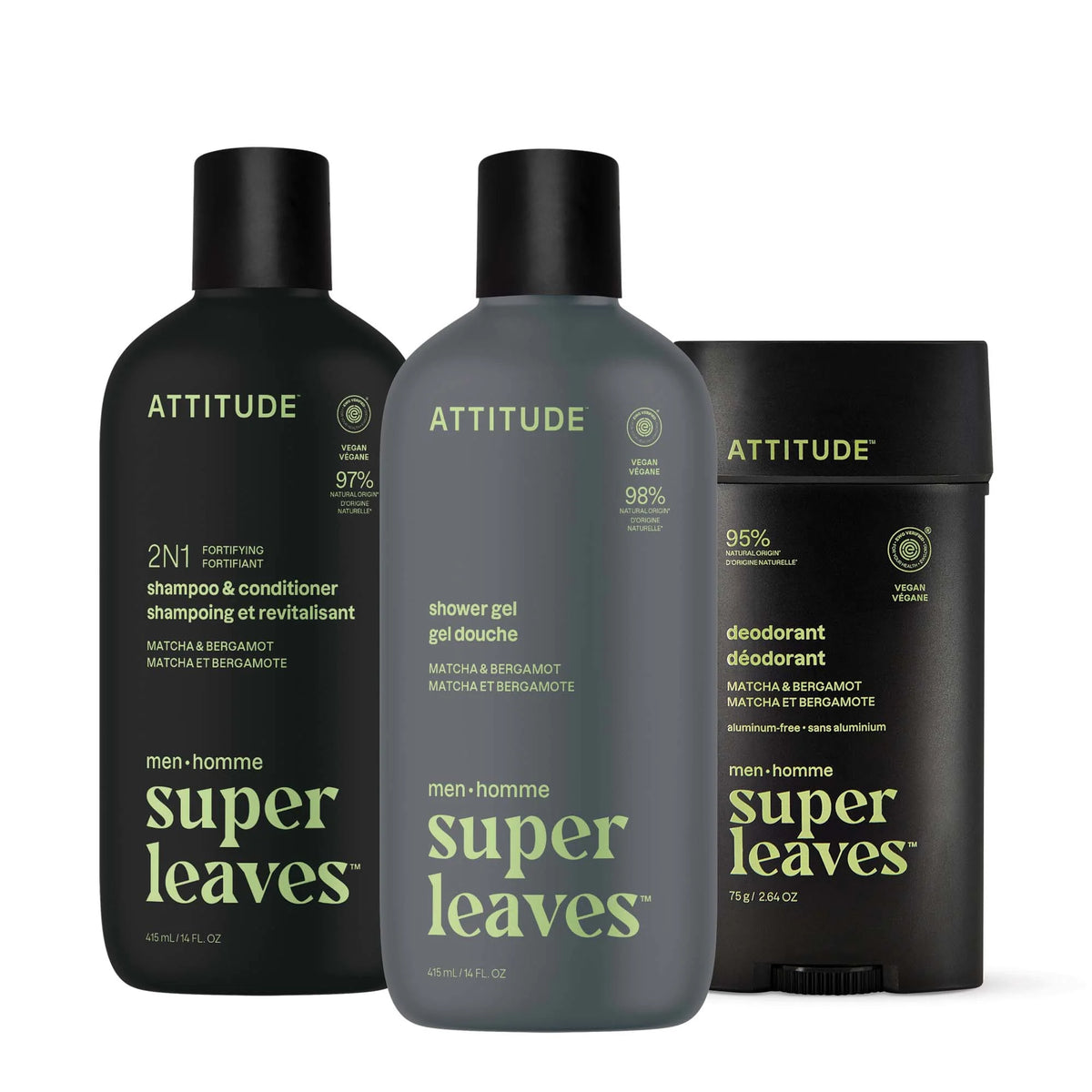 Men Hair & Body Care Kit Matcha & Bergamot-Bundle